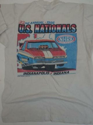Vintage Drag Racing T - Shirt - 1986 Budweiser Summernationals / 32nd US Nationals 2