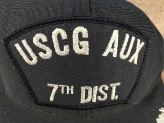 Vintage US Coast Guard Auxiliary District 7 Hat Snapback Cap USCG Aux 7th Patch 3