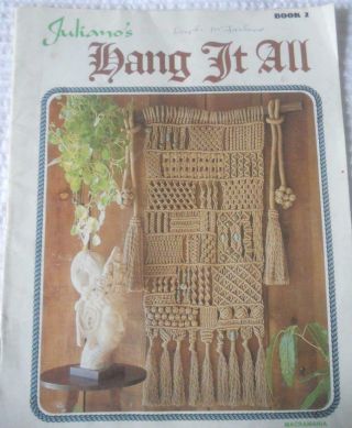 Vintage 1975 Macrame Pattern Book Hang It All Knots Explained Wall Hanging Bags