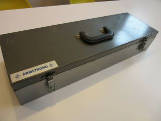 Vintage Armstrong Metal Tool Box 23 " X 71/2 " X 4 1/2 " High