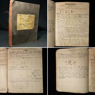 Ww2 Hand Written Notebook On Engineering Construction R.  A.  F Manuscript Science
