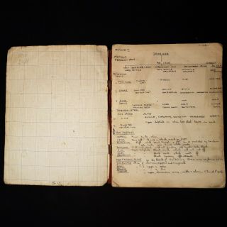 WW2 HAND WRITTEN NOTEBOOK On Engineering CONSTRUCTION R.  A.  F Manuscript SCIENCE 5