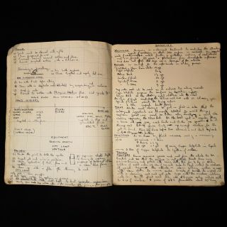 WW2 HAND WRITTEN NOTEBOOK On Engineering CONSTRUCTION R.  A.  F Manuscript SCIENCE 8