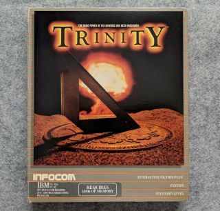 Box Only Trinity Ibm Pc Infocom Vintage Computer Text Adventure Game Dos Msdos