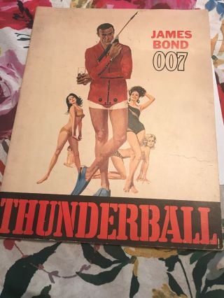 Vintage James Bond Thunderball Movie Souvenir Program 1965 Connery Sean
