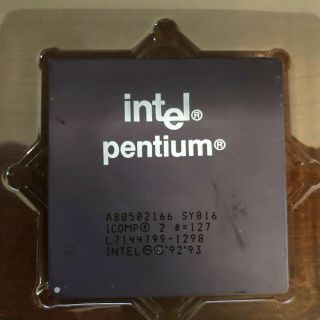 Vintage Intel Pentium 166 (sy016) Cpu Processor