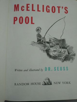 McElligot ' s Pool,  Dr.  Seuss,  1947,  renew 1974,  Illustrated Hardcover book 5