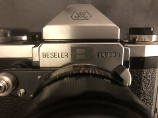 Vintage Beseler Topcon B Camera w Auto - Topcor 58mm F1.  8 Lens w/Case 5