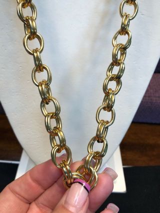 Vintage Gold Plated Necklace Heavy Duty Thick 26” Long Sweater Chain