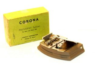 Vintage Corona 8mm And 16mm Film Splicer In The Box Compco