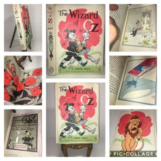 1956 Antique; The Wizard Of Oz By L.  Frank Baum Vintage Hard Cover