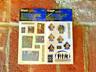 2 Vtg 2001 Backstreet Boys Stickers Bsb Packs 2 Sheets Per Pack