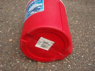 Vintage Rubbermaid / Gott Red Thermal 1 Gallon Water Cooler 1524 Two Handles 5