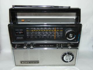 Vintage Sony Model Tfm - 8000w,  6 Band Radio Public Service Parts/repair Only
