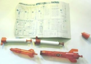 Vintage Park Plastics Apollo 2 Stage Water Powered Rocket With Instructions