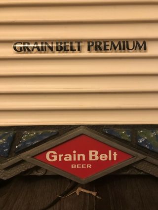 Vintage 1960’s Grain Belt Beer Light Up Sign Back Bar Minneapolis Brewing Co. 8