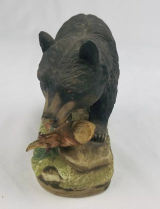 Vintage Lefton black bear ceramic hand painted figurine porcelain wild animal 3