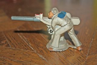 Vintage Manoil Lead Soldier Sailor With Artillery Gun No.  48 Imprint