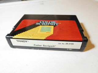 Trs - 80 Color Scripsit Cartridge - Tandy Coco Color Computer - - Case Issue