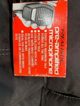 Vintage Realistic Pre - Amplified Microphone 21 - 1171 - Nos