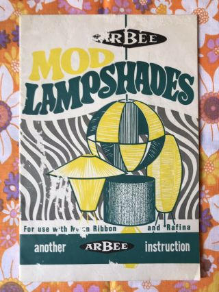 Mod Lampshades Arbee Pattern Book Vintage Rafina Nylon Ribbon Tv Lamp Barsony