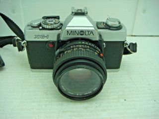Vintage Minolta Xg - 1 35mm Slr Film Camera With Minolta Md 50mm 1:2 Lens