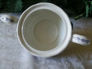Blue Heritage Sugar Bowl & Lid Enoch Wedgwood Porcelain Vintage Blue White 5