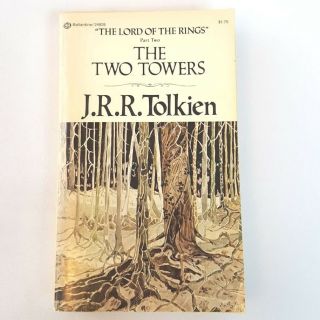 J R R Tolkien The Two Towers Vintage Ballantine Paperback 1975