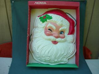 Vintage Noma Santa Claus Face Winking Eye Christmas Holiday Decoration
