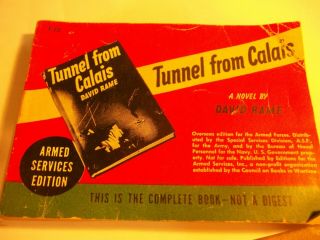 Tunnel From Calais,  Novel Ww2 Ii Armed Services Edition,