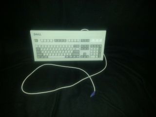 Vintage Dell Ps2 At101w Clicky Mechanical Keyboard Gyum90sk Exc Low Use