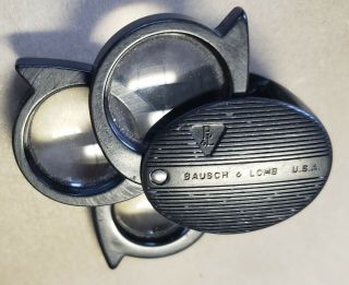Vintage Bausch & Lomb Loupe Magnifier 5x 10x 20x