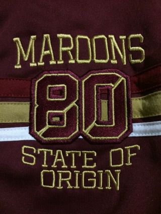 Rugby State Of Origin Queensland Maroons 80s Vintage Style Hoodie Jacket Size 16 4