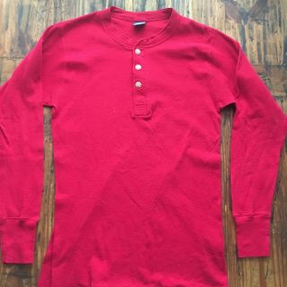 Vintage 80s Duofold Henley Thermal Top Base Layer Long Sleeve Shirt Medium M Usa