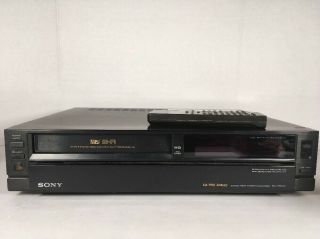 Sony Slv - 555uc Hi - Fi Stereo Video Cassette Recorder Vhs With Remote
