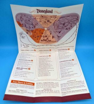 VINTAGE 1972 WELCOME TO DISNEYLAND Brochure Map Guide Rock n Roll Reunion 3