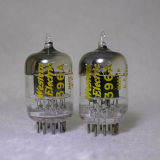 Matched Pair Western Electric 396a/2c51 Square Getter Black Plate From 1964