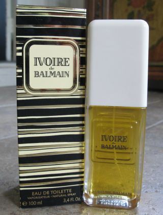 Vintage Ivoire De Balmain Perfume 3.  4 Oz Eau De Toilette Spray 95 Full