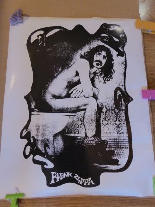 Frank Zappa - Vintage Rolled Poster - Sitting On The Toilet - Approx 23 X 29