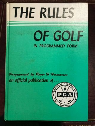 Vintage The Rules Of Golf By Hermanson,  Roger H.  1968 (hc) {first Printing}