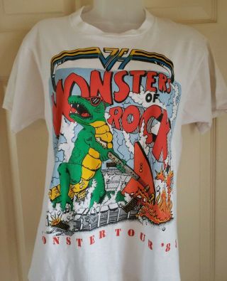 Vintage Monsters Of Rock Tshirt Monstertour1988 Van Halen,  Metallica,  Scorpions