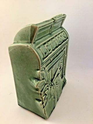 Vintage McCoy pottery,  mail box,  letters.  Use as a wall pocket or planter. 2