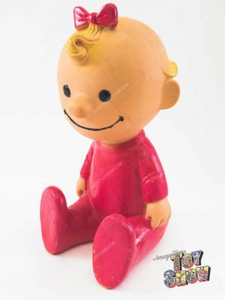 Vintage 1958 Hungerford Peanuts Sally Vinyl Figure Toy - Snoopy Charlie Brown