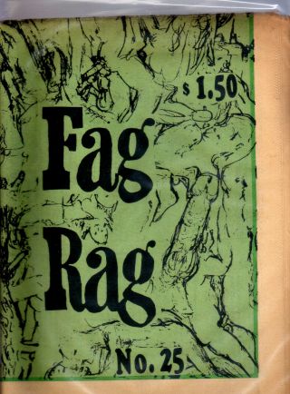 Vintage Gay Liberation Newspaper Fag Rag 25 Late 70s