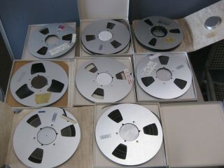 (8) Ampex 406 456 & Scotch 206 Reel To Reel Recording Tapes