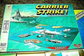 Vintage 1977 Milton Bradley Carrier Strike Board Game Of Naval Strategy Complete