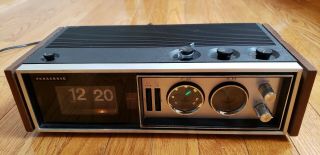 Vintage Panasonic Rc - 7469 Am Fm Flip Snooze Alarm Clock Radio Fully Functional