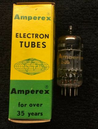 1 Nos Nib Amperex Mullard 12au7a Ecc82 Tektronics Tube Gt.  Britain
