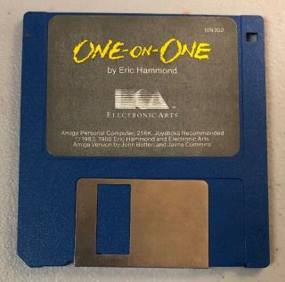 Vintage Video Game Floppy Disk 1983 - 85 One - On - One Eric Hammond Commodore Amiga
