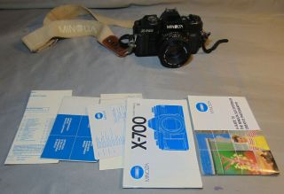 Vintage Minolta X - 700 MPS 35mm SLR Black Film Camera w/ Strap Estate Fresh 2
